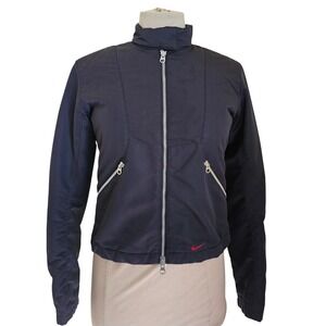 Nike Black Full Zip Jacket Lightweight Athletic Outerwear Women Size‎ S